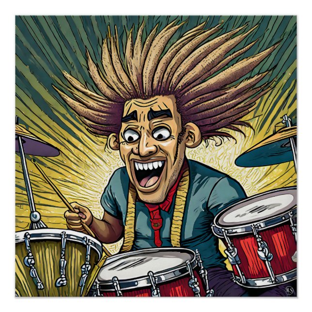Drummer Glossy Poster (Vorderseite)