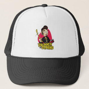 Drummer Guy with Drumsticks Design Truckerkappe