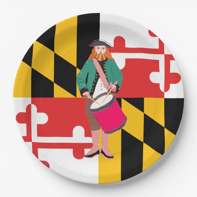 Drummer in Maryland Pappteller (Vorderseite)