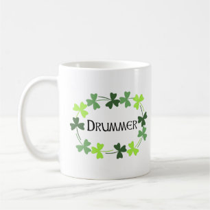 Drummer Kleeblatt Oval Kaffeetasse