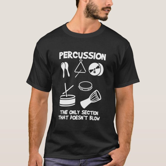 Drummer Marching Band Orchestra Percussion T-Shirt (Vorderseite)