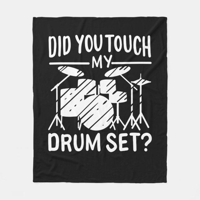 Drummer - Mein trockenes Set Fleecedecke (Vorderseite)