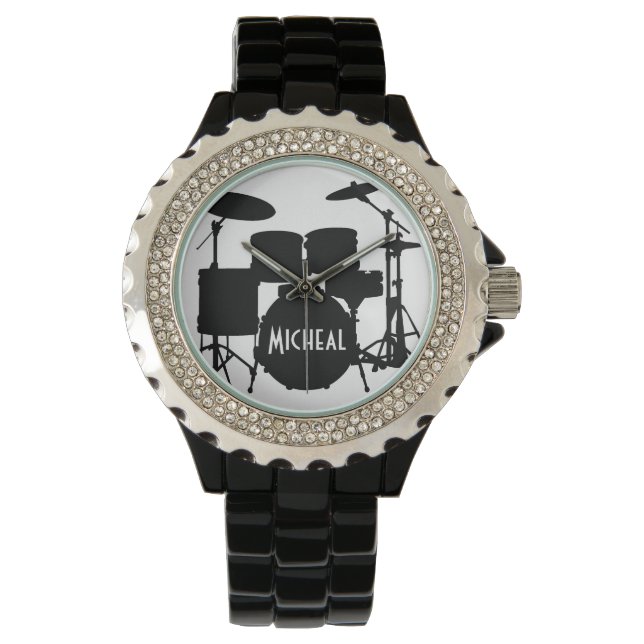 Drummer mit Individuelle Name Armbanduhr (Vorderseite)