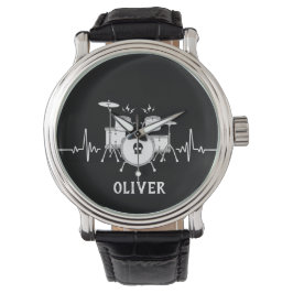 Drummer mit Individuelle Name - Armbanduhr