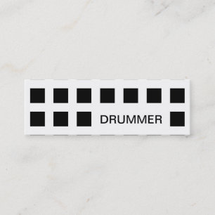 DRUMMER (Mod-Quadrate) Mini Visitenkarte