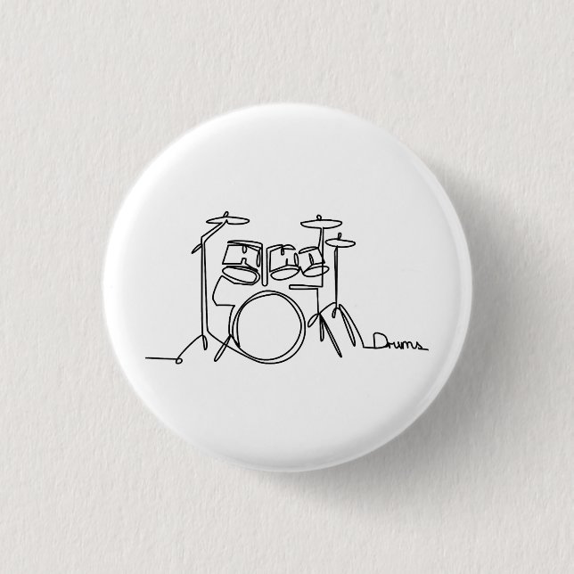 Drummer Music Design One-Line Drums Button (Vorderseite)