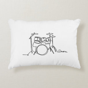 Drummer Music Design One-Line Drums Dekokissen