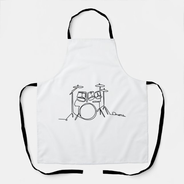 Drummer Music Design One-Line Drums Schürze (Vorderseite)