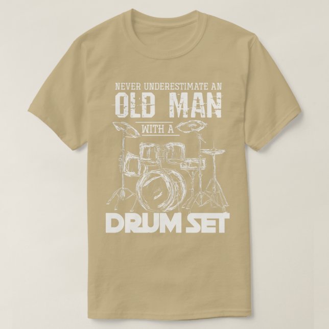 Drummer Musical Instrument Retirement Drums T-Shirt (Design vorne)