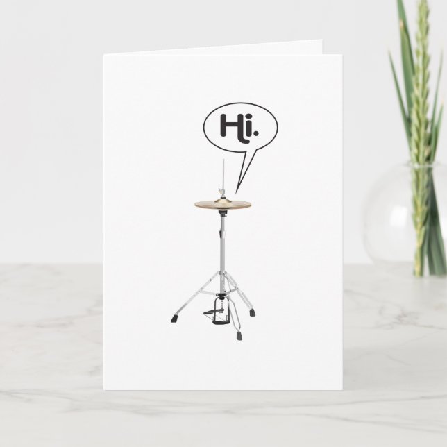 Drummer Musician Hi-Hat Cymbals werden bald gut Karte (Vorderseite)