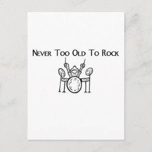 Drummer nie zu alt zum Rock Postkarte