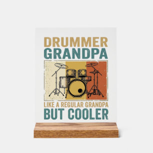 Drummer Opa wie ein normaler Opa, aber cooler  Acrylschild