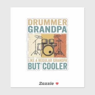 Drummer Opa wie ein normaler Opa, aber cooler  Aufkleber