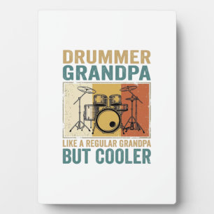 Drummer Opa wie ein normaler Opa aber cooler Fotoplatte