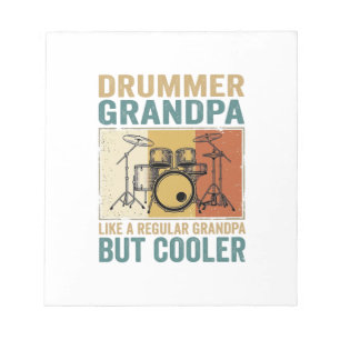 Drummer Opa wie ein normaler Opa aber cooler  Notizblock