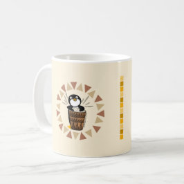 Drummer Penguin Kaffeetasse