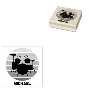 Drummer Personalisiert Gummistempel
