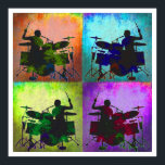 Drummer Pop art, Copyright Karen J Williams Poster<br><div class="desc">Drummer Pop Art</div>