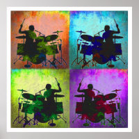 Drummer Pop art, Copyright Karen J Williams