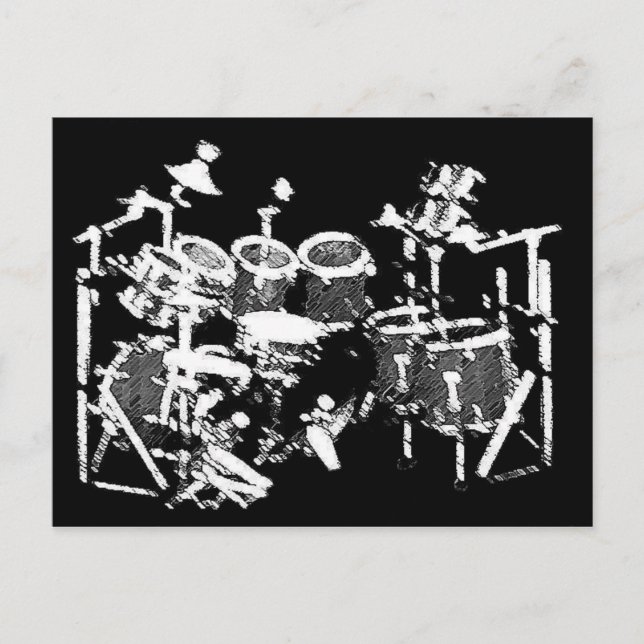 Drummer Postkarte (Vorderseite)