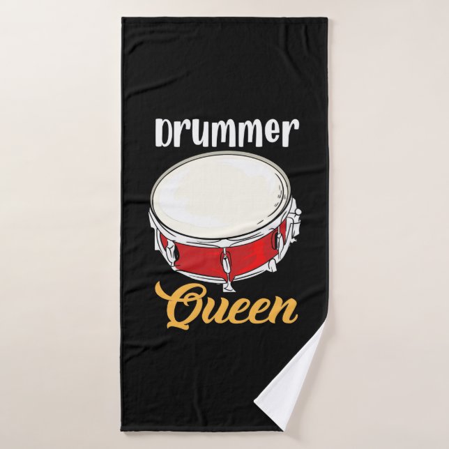 Drummer Queen Badehandtuch (Badehandtuch)