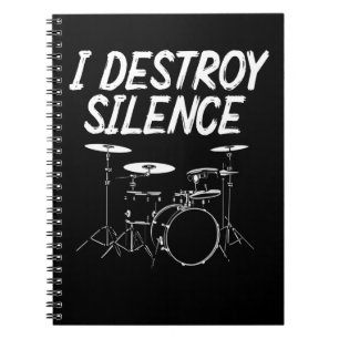 Drummer Quote Drumset Rock Band Drum Musiker Notizblock