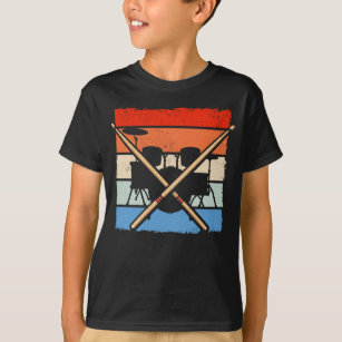 Drummer Retro Drum Sticks Music Lover T-Shirt