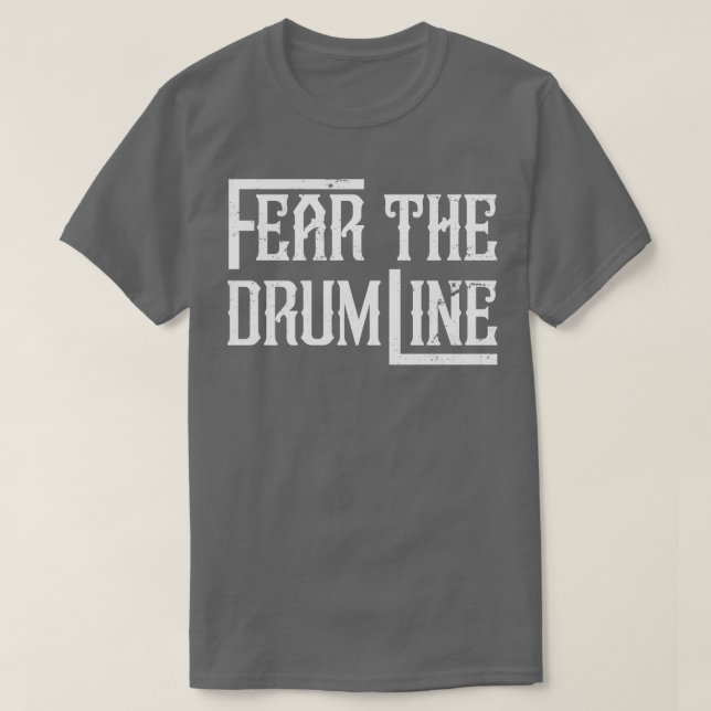 Drummer Retro Drumline Schlagzeug Marching Band T-Shirt (Design vorne)