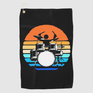 Drummer Retro Vintag Golfhandtuch