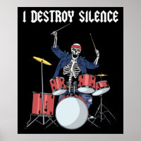 Drummer Rock Music Band Drums I Destroy Silence