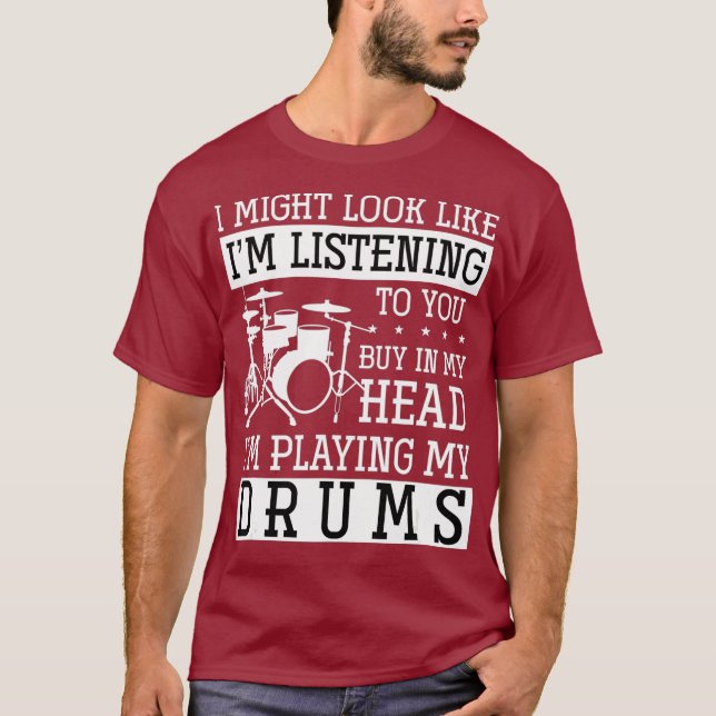 Drummer Schlagzeug Drumsticks Music Gift Drums T-Shirt (Vorderseite)