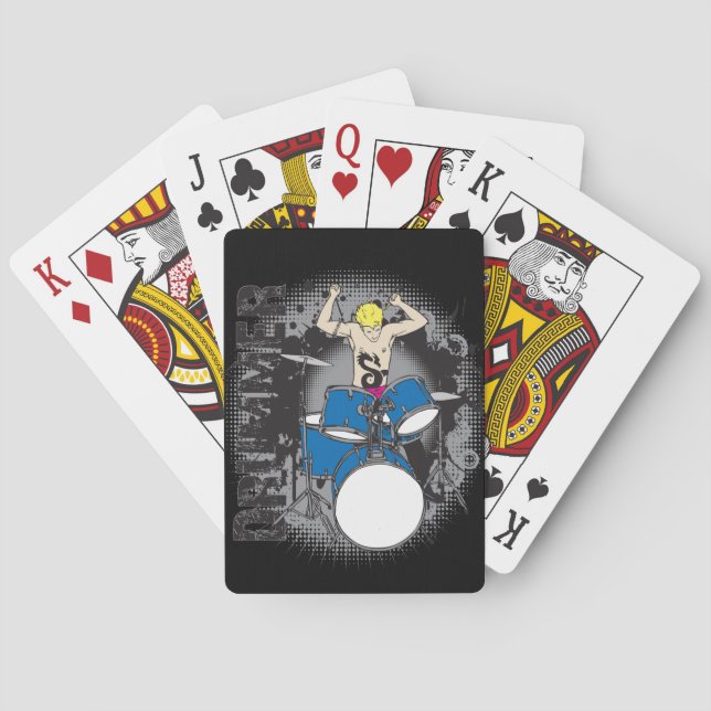 Drummer spielen Karten für Musikfans Spielkarten (Rückseite)