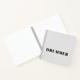 Drummer Spiralheft Notizbuch