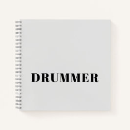 Drummer Spiralheft Notizbuch