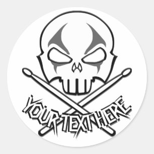 Drummer Stickers Personalisiert Rock & Roll Sticke