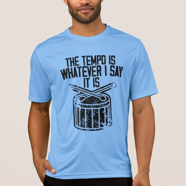 Drummer Tempo Music Band Schlagzeug Drum Set Funny T-Shirt (Vorderseite)