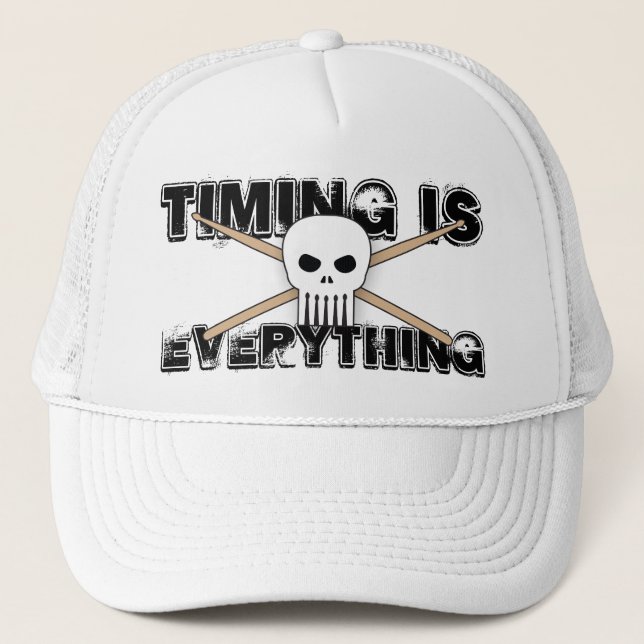 Drummer Timing ist alles Musiker Truckerkappe (Vorderseite)