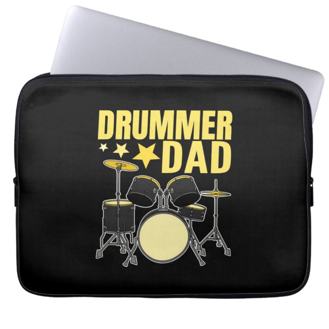 Drummer Vater Laptopschutzhülle (Vorderseite)