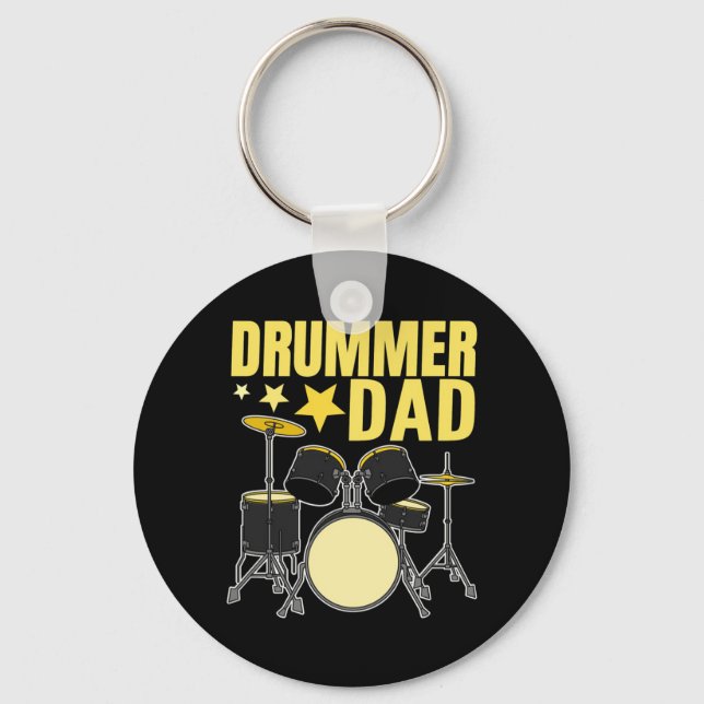 Drummer Vater Schlüsselanhänger (Vorderseite)