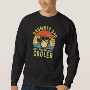 Drummer-Vater wie ein Vintager Drummer-Vater Sweatshirt