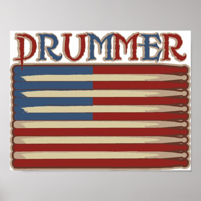 Drummer Vintag Poster (Vorne)