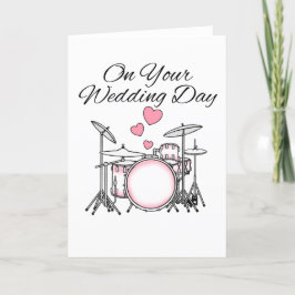 Drummer Wedding Card Drum Lehrer Musiker Dankeskarte