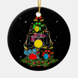 Drummer Weihnachtsgeschenk Drum Drummer Xmas Keramik Ornament