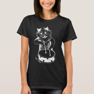 Drummerkatze, Louis Wain T-Shirt