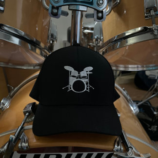 Drummers Trommelhalter mit besticktem Hut