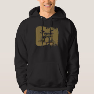 Drumming Drum Set Vintag für Drummer und Percussi Hoodie