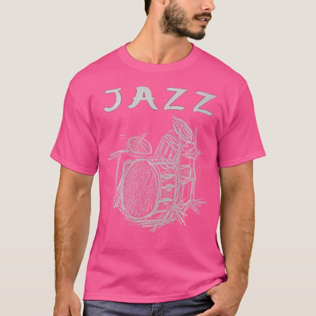 Drumming Jazz Drum Set Design Drummer T-Shirt (Vorderseite)
