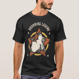 Drumming Legend Vintag Retro Klassische Musik T-Shirt