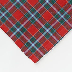 Drummond Clanroter und hellblauer Tartan Fleecedecke