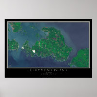 Drummond Island Michigan From Space Satellite Map